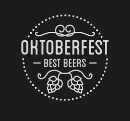 Oktoberfest beer festival lettering typography celebration retro typographic design