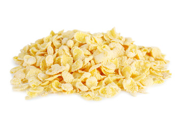 Cornflakes isolated on white background