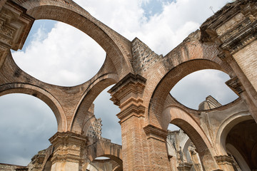 the ruins of Cathedral de Santiago  a Roman Catholic church in Antigua Guatemala