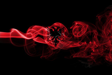 Albania national smoke flag