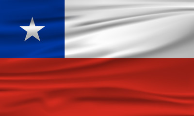 Vector flag of Chile. Vector illustration
