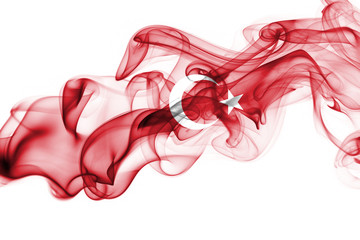 Turkey national smoke flag
