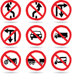 Doodle Traffic Signs, Vector Illustration EPS 10.