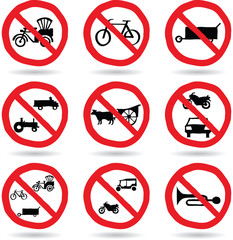 Doodle Traffic Signs, Vector Illustration EPS 10.