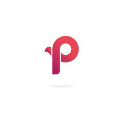 Letter P logo icon design template elements. Vector color sign.