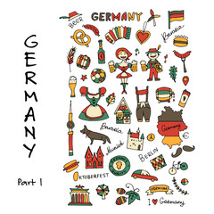 Germany icons set. Sketch for your design