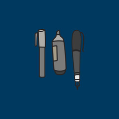 Vector of stationery doodle style