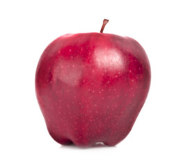 Red apple on white background