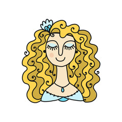 Winter girl, sketch for your design