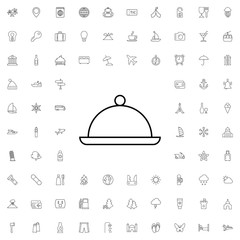 Fototapeta premium Platter icon. set of outline tourism icons.