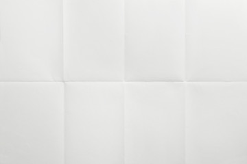 Empty sheet folded in eight, background
