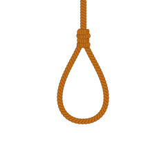 jute ropes with knot isolated on white background