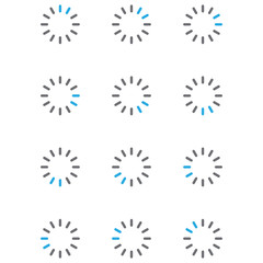 set of loading icons