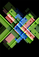 Color arrows on black background