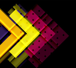 Color arrows on black background