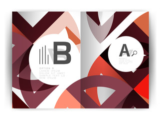 Geometric a4 annual report cover print template