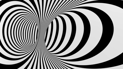 Black and white abstract vector tunnel © tatiana_tigris