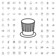 St patricks day hat icon. set of outline holiday icons.