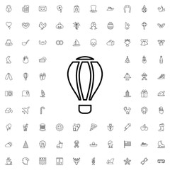 Fototapeta na wymiar Air balloon icon. set of outline holiday icons.