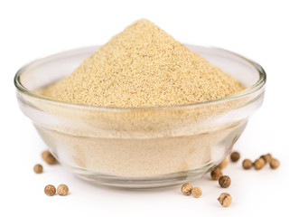 Portion of White Pepper isolated on white