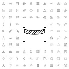 Road barrier icon. set of outline construction icons.