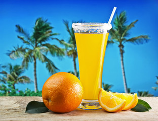 Glass of orange juice