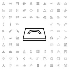 Plastering trowel icon. set of outline construction icons.