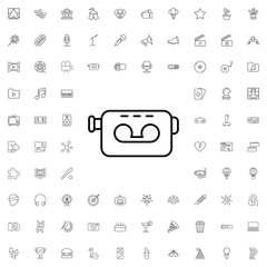 Video camera icon. set of outline entertainment icons.