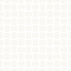 Crosshatch vector seamless geometric pattern. Crossed graphic rectangles background. Checkered motif. Seamless subtle texture of crosshatched lines. Trellis simple fabric print.