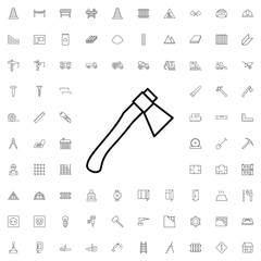 Axe icon. set of outline construction icons.