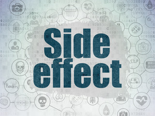 Health concept: Side Effect on Digital Data Paper background