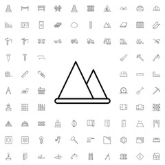 Mountain icon. set of outline construction icons.