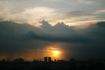 Fototapeta na wymiar Cityscape Sunset