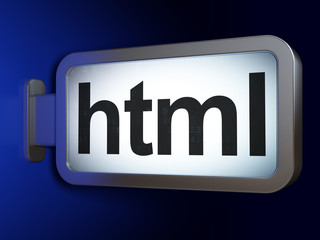 Software concept: Html on billboard background