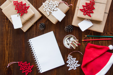 Preparation for the New Year holidays concept.