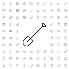 Shovel icon. set of outline agriculture icons.