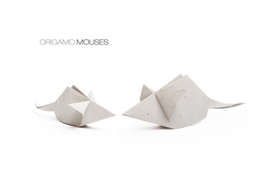 Myszy origami szare - 176238685