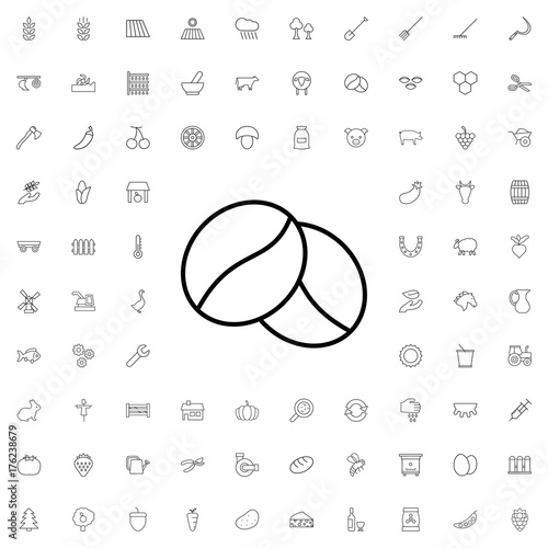 Coffee Bean Icon Set Of Outline Agriculture Icons Coffee Bean Icon Set Of Outline Agriculture Icons