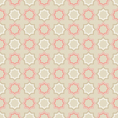 Seamless pattern in Moroccan style. Traditional ornament. Geometric background. Textile rapport.