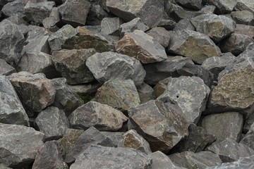 The texture of the granite stones from the quarry.