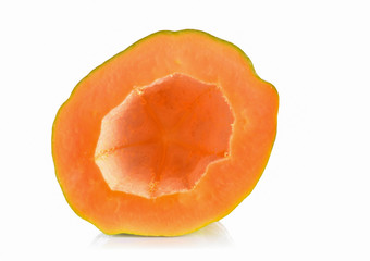 papaya on a white background