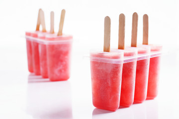 Homemade watermelon popsicles; ice pop