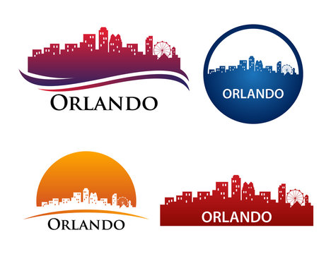 Orlando City Skyline Logo Template