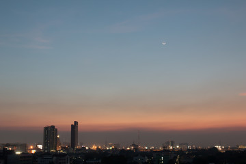 Cityscape Sunset tone sky