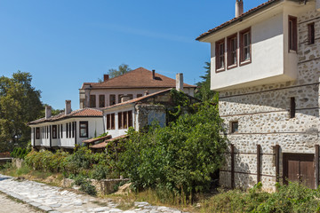 Fototapeta na wymiar Old houses from the nineteenth century in town of Melnik, Blagoevgrad region, Bulgaria