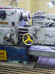 Obraz na płótnie Canvas Part of an industrial machine close up