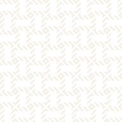 Fototapeta premium Crosshatch vector seamless geometric pattern. Crossed graphic rectangles background. Checkered motif. Seamless subtle texture of crosshatched lines. Trellis simple fabric print.