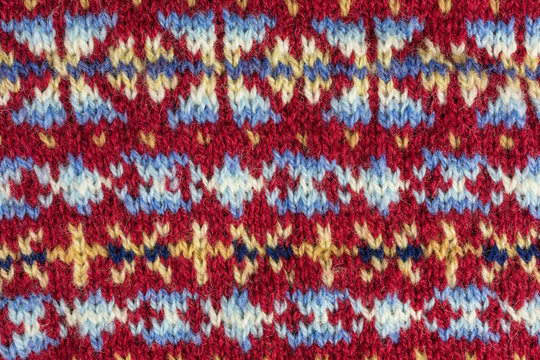background of traditional fair isle knitting pattern