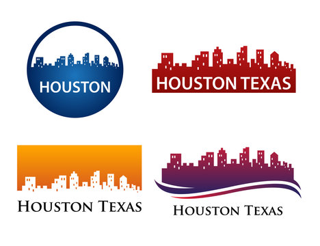 Houston City Skyline Logo Template