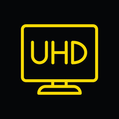 UHD television icon